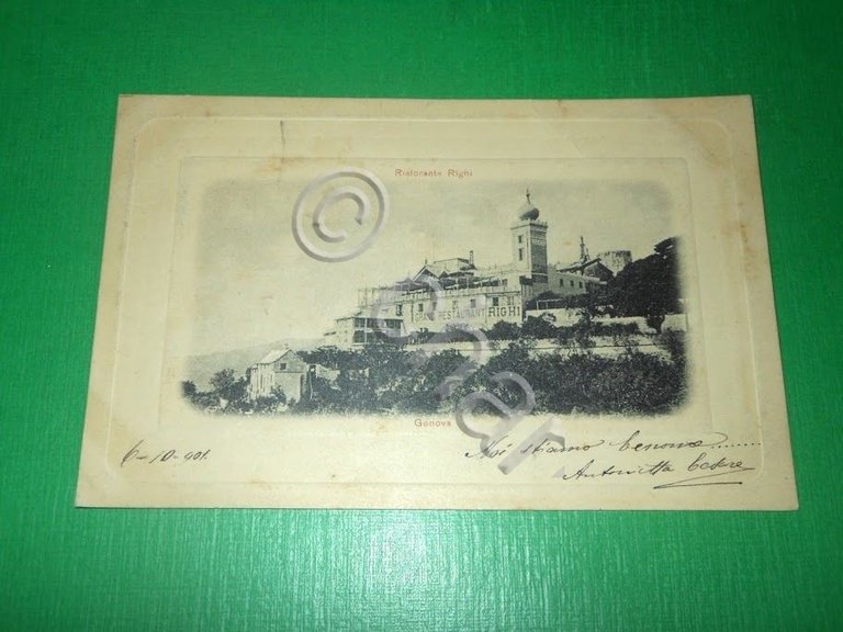 Cartolina Genova - Ristorante Righi 1901