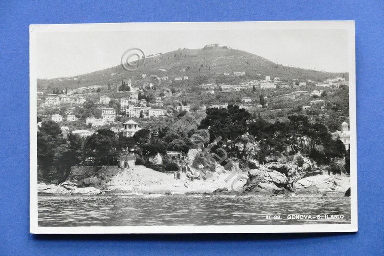 Cartolina Genova - S. Ilario - 1941.