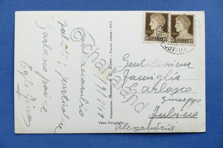 Cartolina Genova - S. Ilario - 1941.