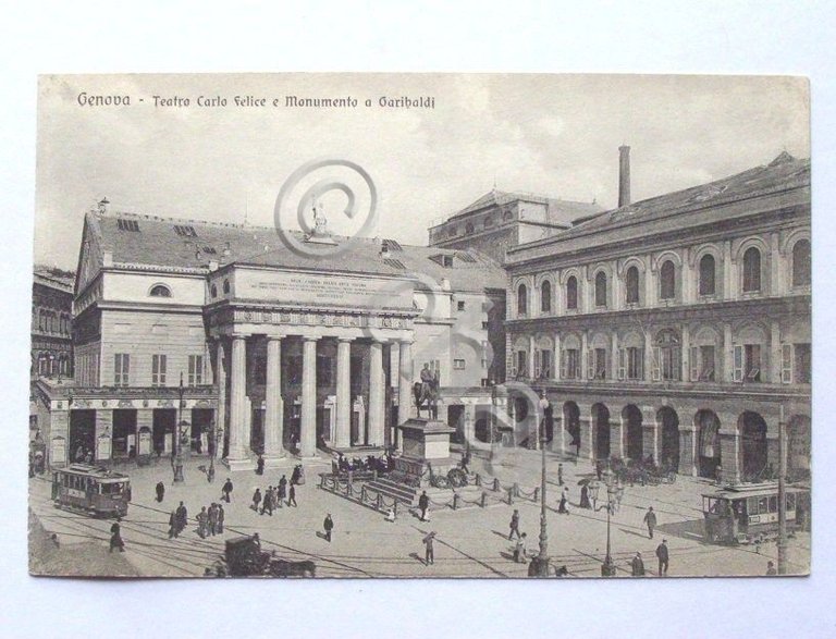 Cartolina Genova - Teatro Carlo Felice 1920 ca
