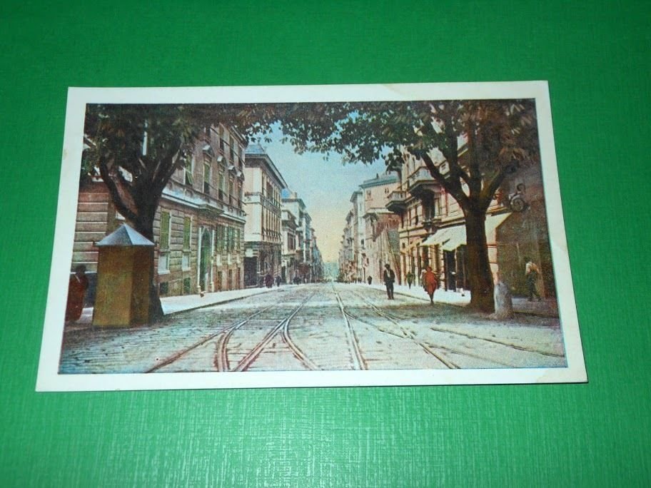 Cartolina Genova - Via Assarotti di Piazza Manin 1920 ca.