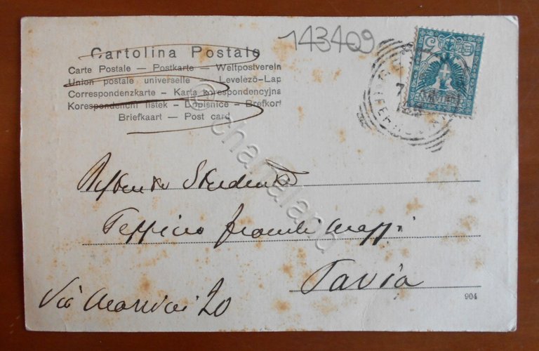 Cartolina Genova - Via Balbi dall' Hotel di Londra - …