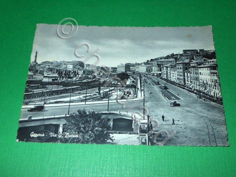 Cartolina Genova - Via G. Buozzi 1953
