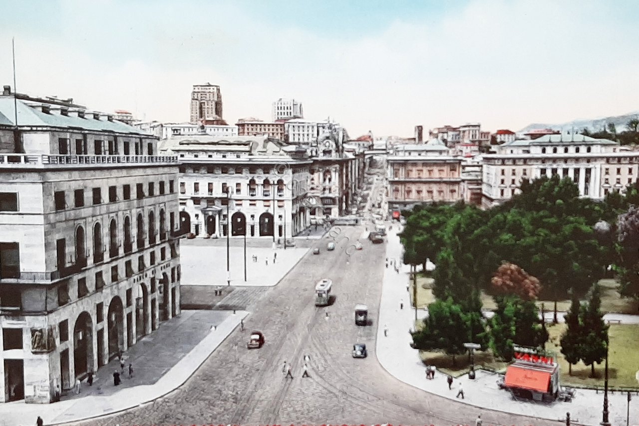 Cartolina Genova - Via Luigi Cadorna e via XX Settembre …