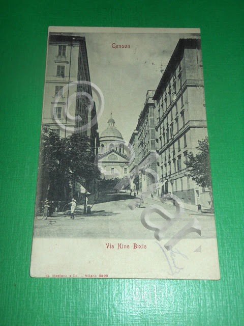 Cartolina Genova - Via Nino Bixio 1903