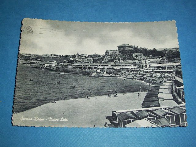 Cartolina Genova Bagni - Nuovo Lido 1953.