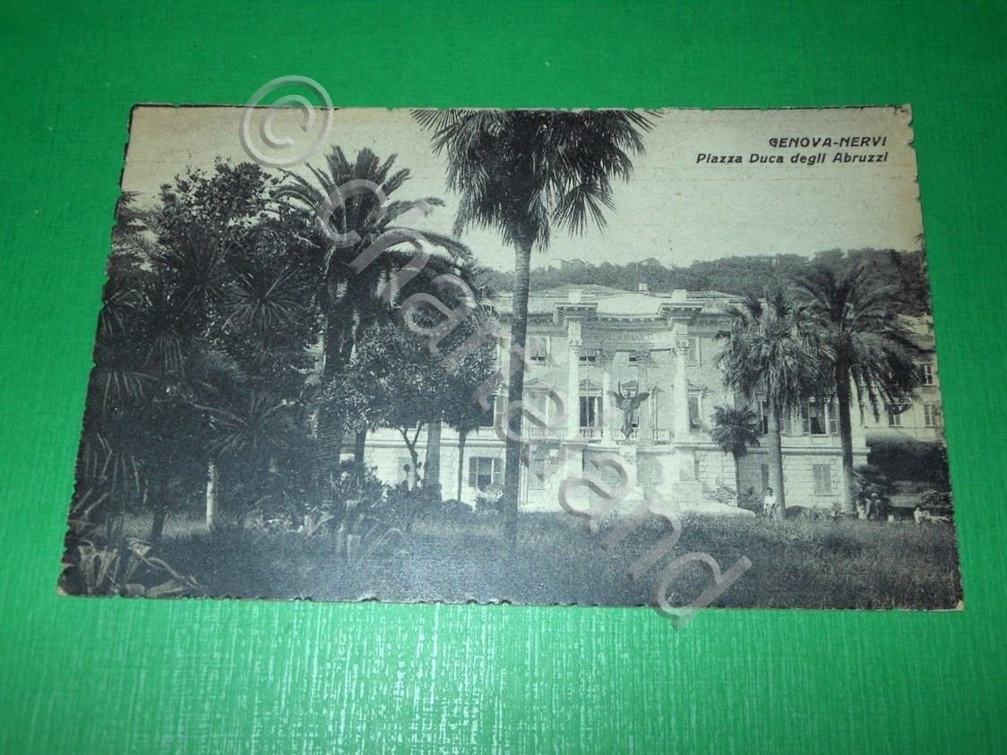 Cartolina Genova Nervi - Piazza Duca degli Abruzzi 1930 ca