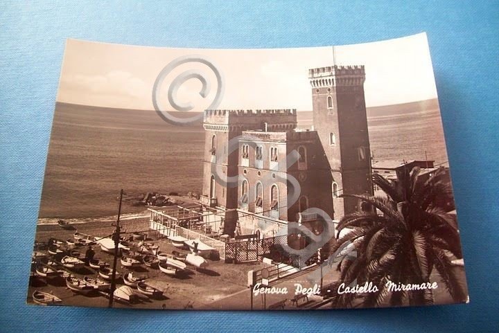 Cartolina Genova Pegli - Castello Miramare 1955 ca.