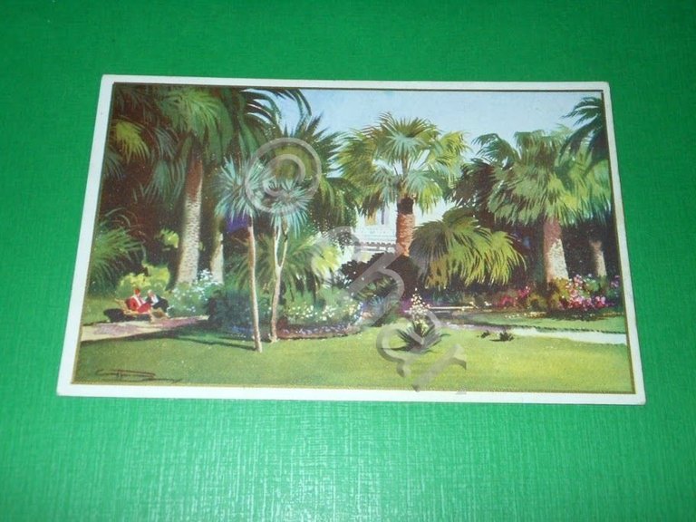 Cartolina Genova Pegli - Nel parco del Grand Hotel - …