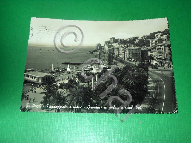 Cartolina Genova Pegli - Passeggiata a mare - Giardino di … | Immagine Gallery 2