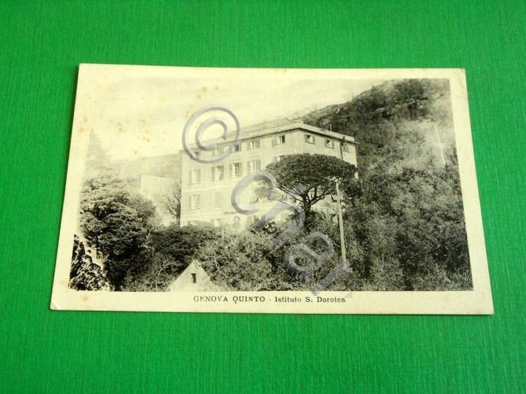 Cartolina Genova Quinto - Istituto S. Dorotea 1928.