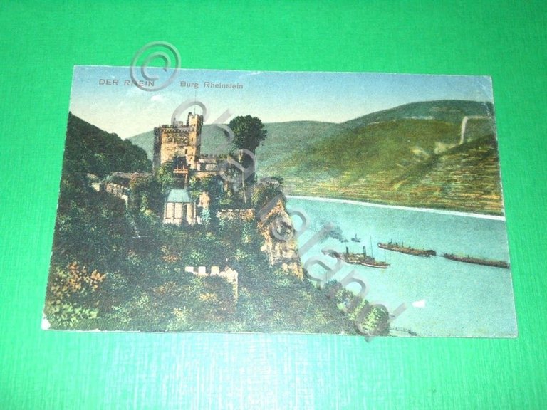 Cartolina Germania - Der Rhein - Burg Rheinstein 1910 ca