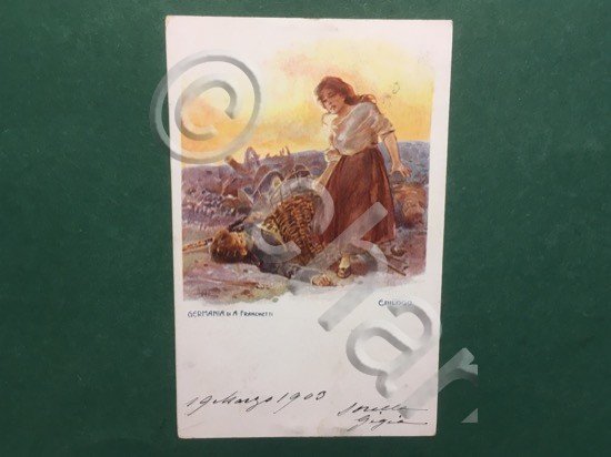 Cartolina Germania di A. Franchetti - Epilogo + 1903