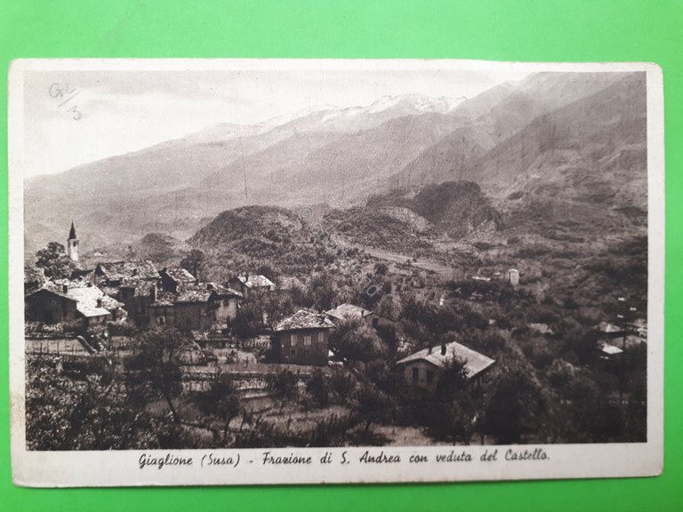 Cartolina Giaglione (Susa) - Frazione di S. Andrea con veduta …