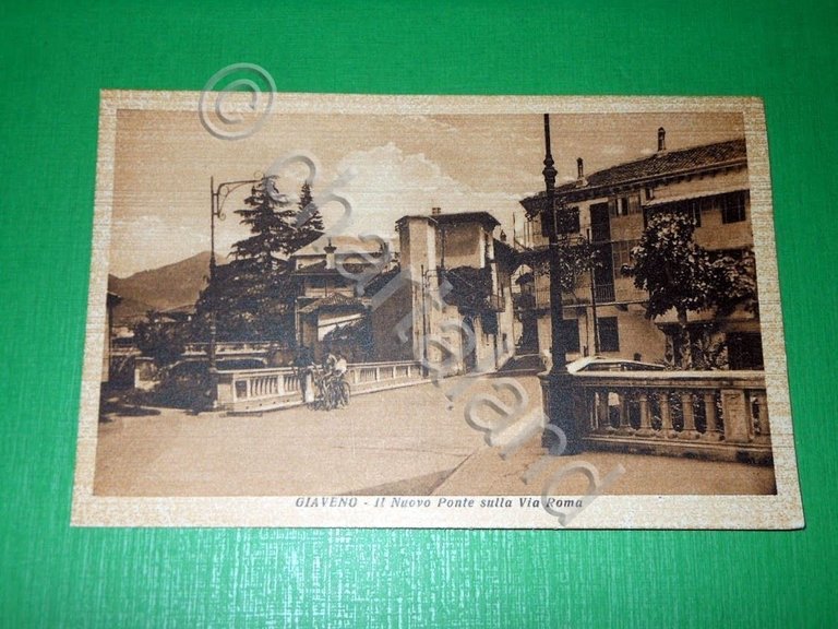 Cartolina Giaveno - Il Nuovo Ponte sulla Via Roma 1940 …