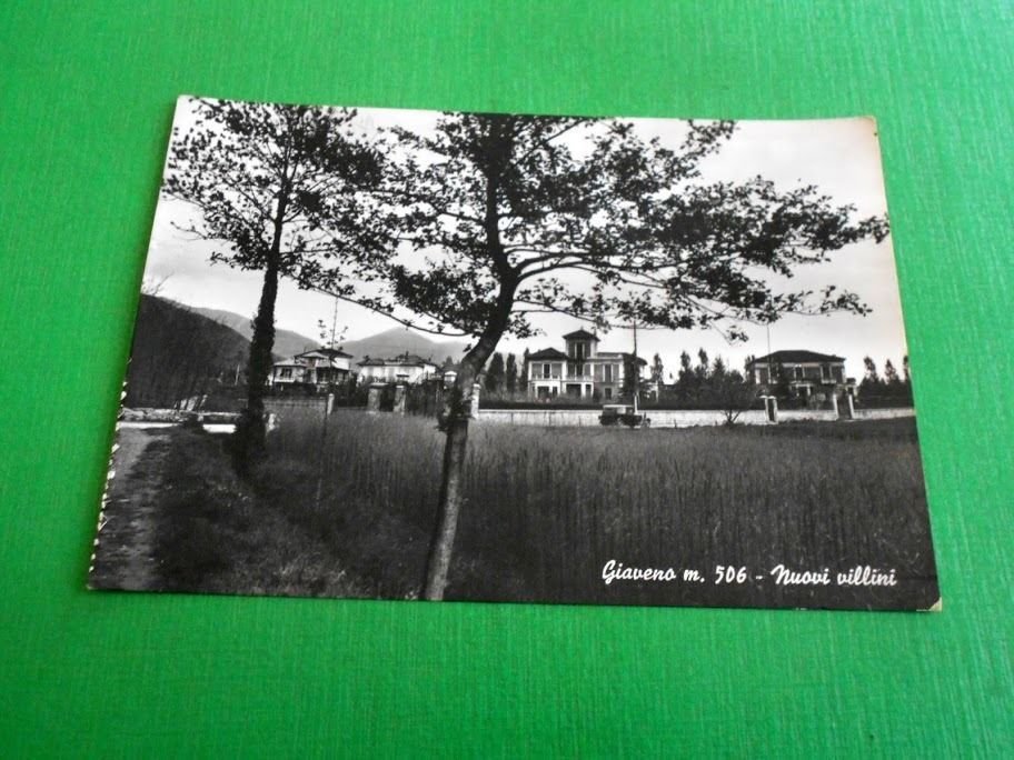 Cartolina Giaveno - Nuovi villini 1955 ca.