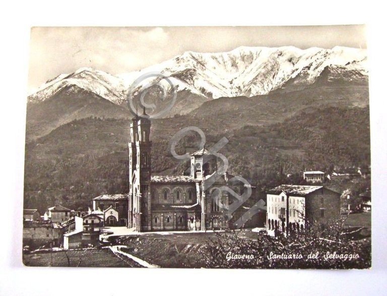 Cartolina Giaveno - Santuario del Selvaggio 1965