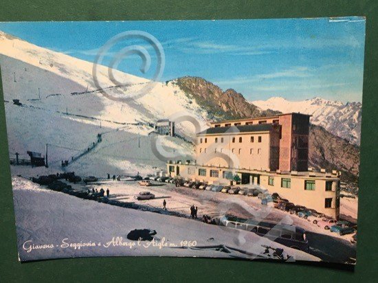 Cartolina Giaveno - Seggiovia e Albergo L'Aigle - 1969