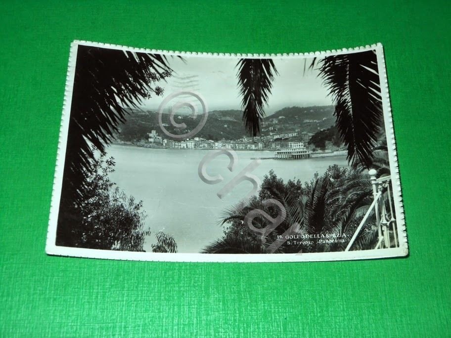 Cartolina Golfo della Spezia - S. Terenzo - Panorama 1947