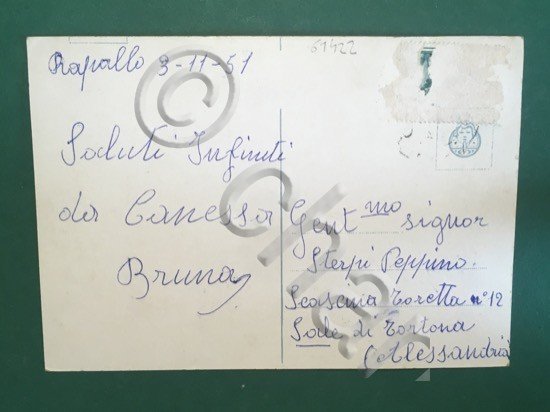 Cartolina Golfo Tiglio Con la Funivia per Montallegro - 1951