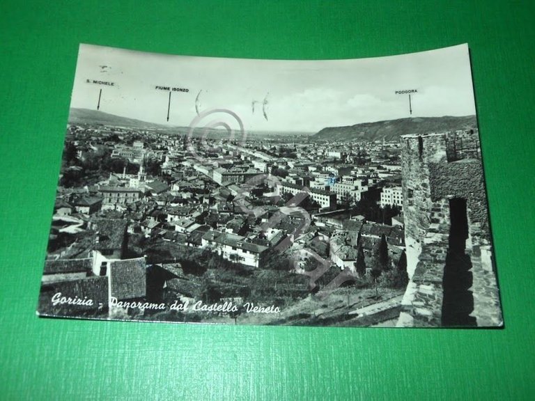 Cartolina Gorizia - Panorama dal Castello Veneto 1956