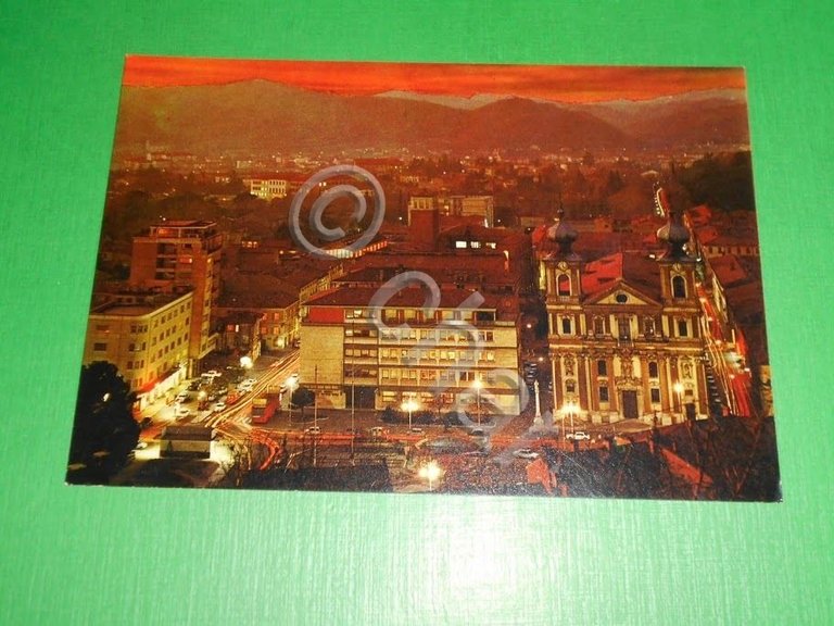 Cartolina Gorizia - Panorama notturno 1980 ca
