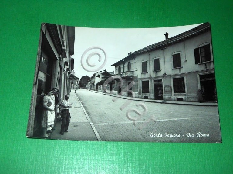 Cartolina Gorla Minore - Via Roma 1955 ca.