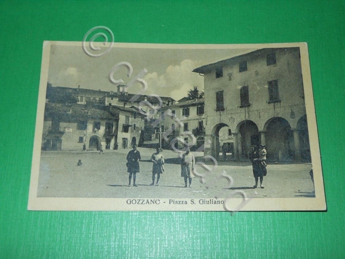 Cartolina Gozzano ( Novara ) - Piazza S. Giuliano 1941. | Immagine principale