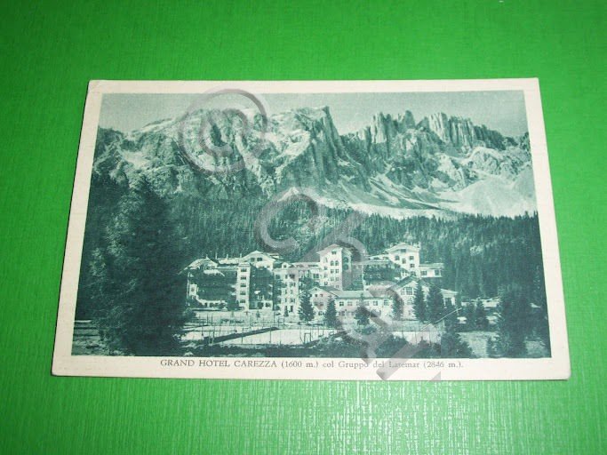 Cartolina Grand Hotel Carezza col Gruppo del Latemar 1935