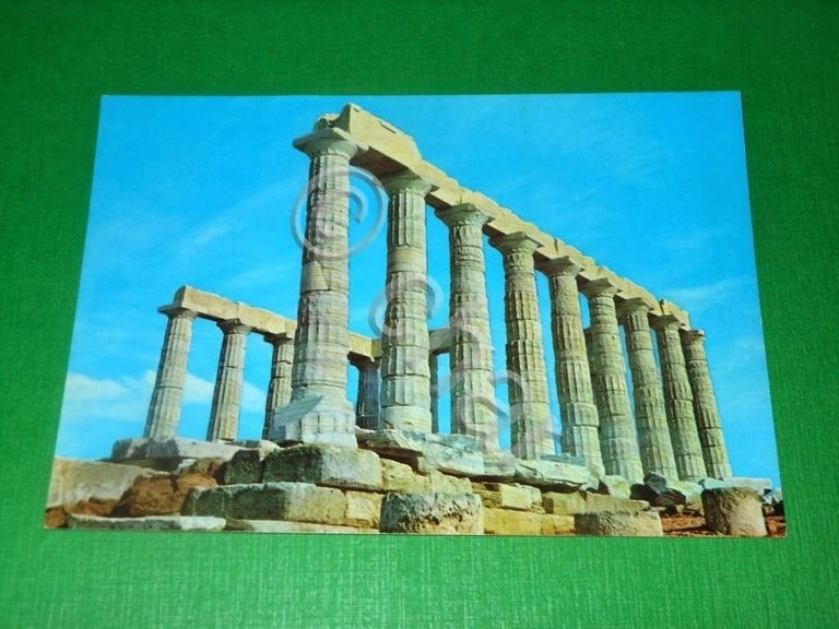 Cartolina Grecia - Cape Sounion - Temple of Poseidon 1960 …
