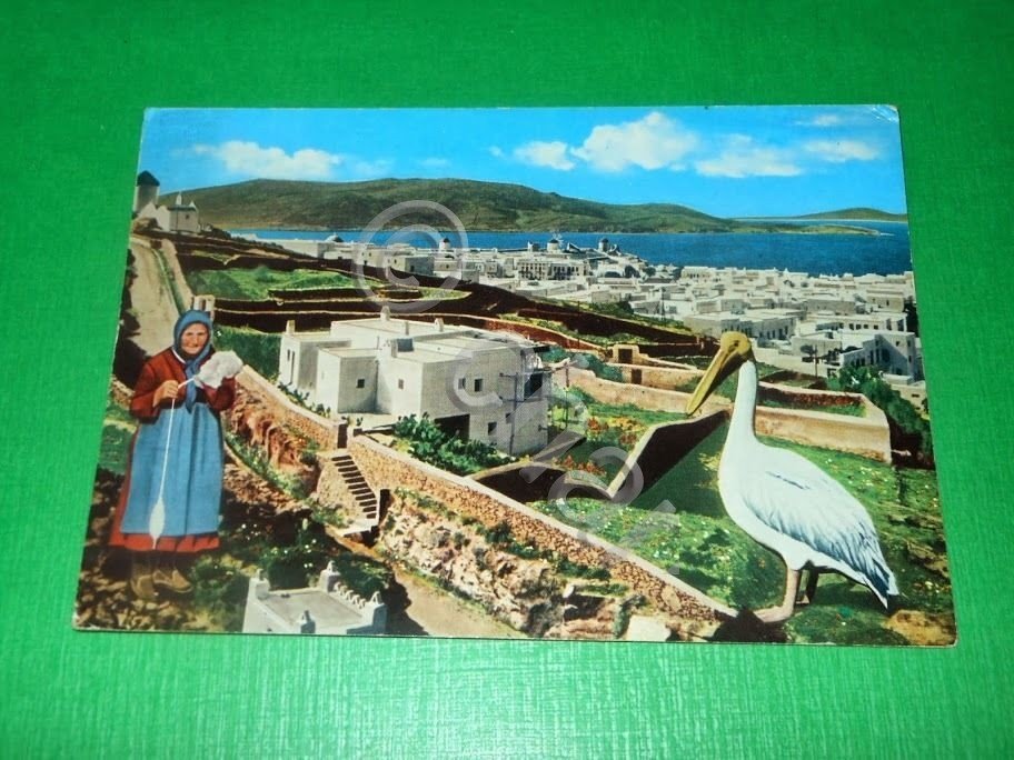 Cartolina Grecia MYKONOS - Panorama 1961
