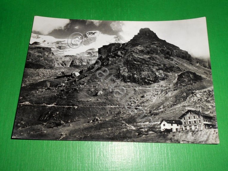 Cartolina Gressoney - Albergo Gabiet e lo Schwarzhorn 1956