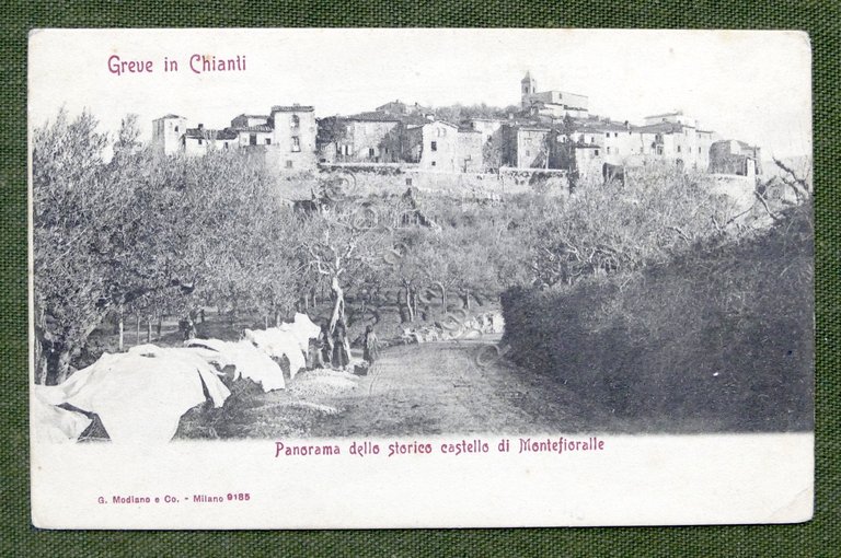 Cartolina Greve in Chianti - Panorama dello Storico castello di …