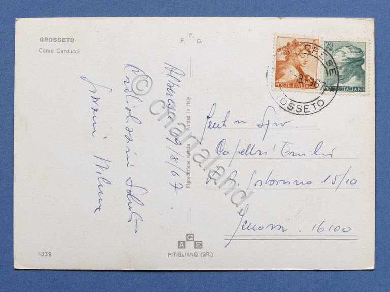 Cartolina Grosseto - Corso Carducci - 1967