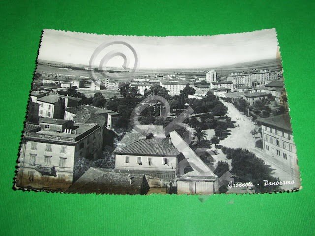 Cartolina Grosseto - Panorama 1954.