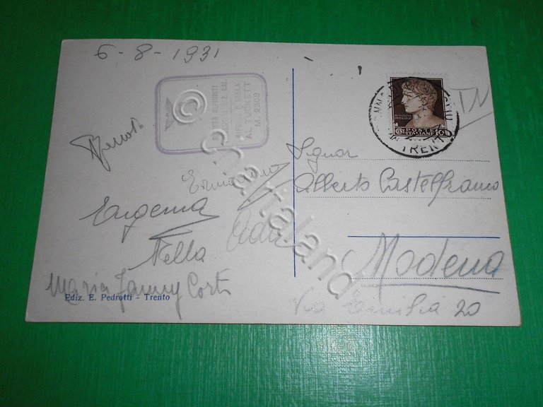 Cartolina Gruppo di Brenta - Rifugi al Tuckett 1931