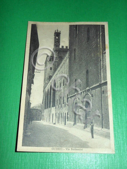 Cartolina Gubbio - Via Baldassini 1930 ca.