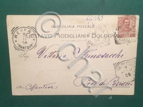 Cartolina Gustavo Modigliani Bologna - 1906