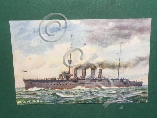 Cartolina H.M.A.S. Melbourne - 1924