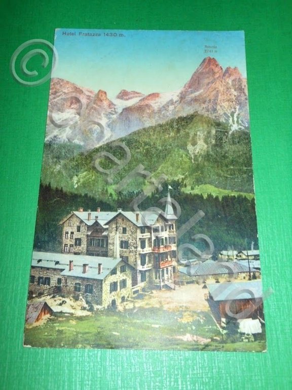 Cartolina Hotel Fratazza - Veduta Trento - 1920 ca.
