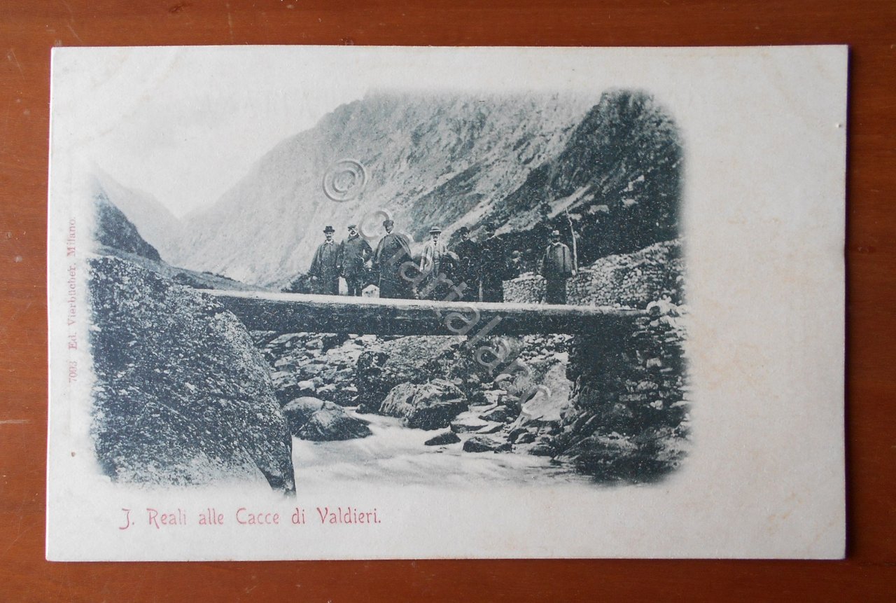 Cartolina I. Reali alle Cacce di Valdieri (Piemonte) - 1902 …