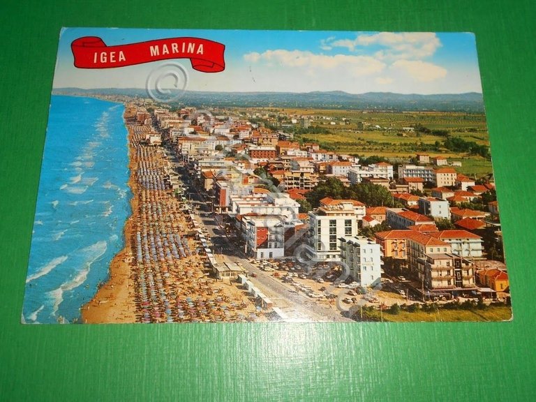 Cartolina Igea Marina - Veduta aerea 1975.
