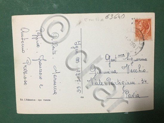 Cartolina Igea Marina - Viale Pinzone - 1956