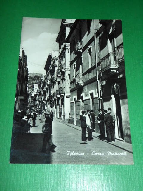 Cartolina Iglesias - Corso Matteotti 1961.
