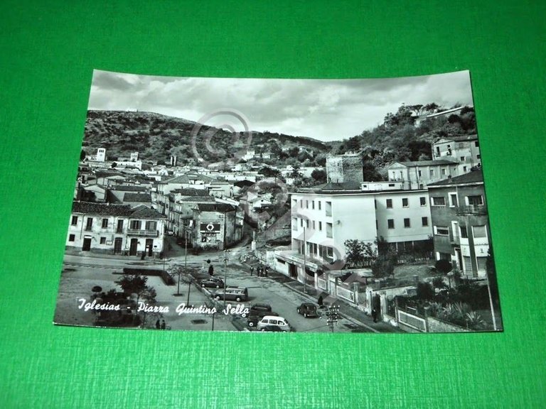 Cartolina Iglesias - Piazza Quintino Sella 1955 ca #1 | Immagine Gallery 2