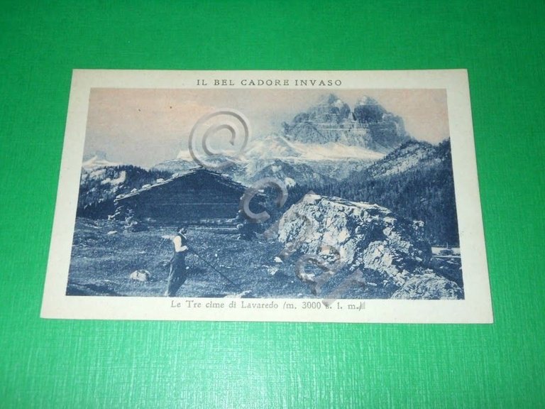 Cartolina Il bel Cadore invaso - Le Tre Cime di …