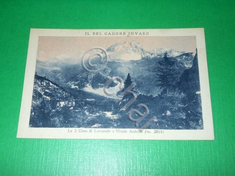 Cartolina Il bel Cadore invaso - Le Tre Cime di …