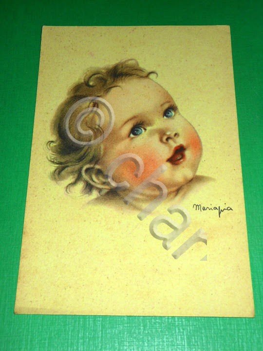 Cartolina illustrata dall' Illustratore Mariapia - Ritratto di bambino 1940 …