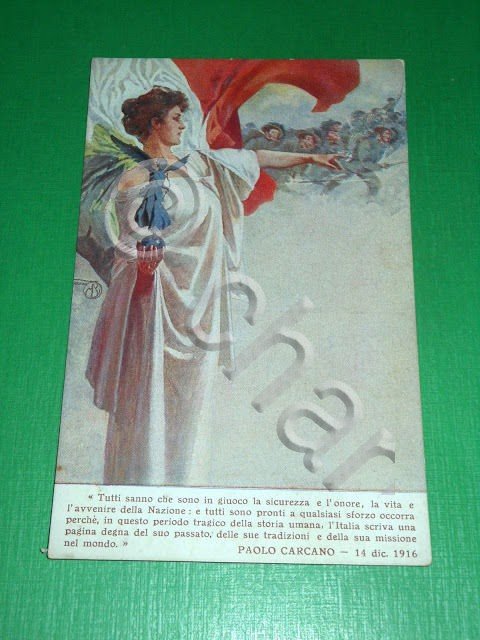 Cartolina illustrata Militaria WWI - Propaganda Prestito Nazionale 1916 ca …