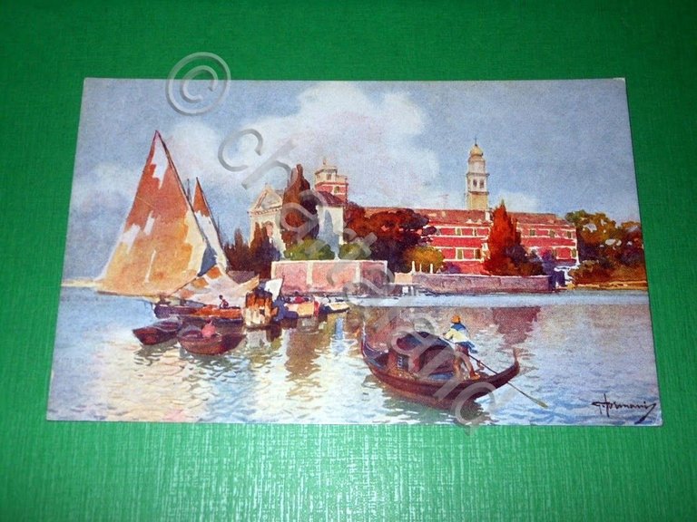 Cartolina illustrata San Lazzaro ( Venezia ) - L' Isola …